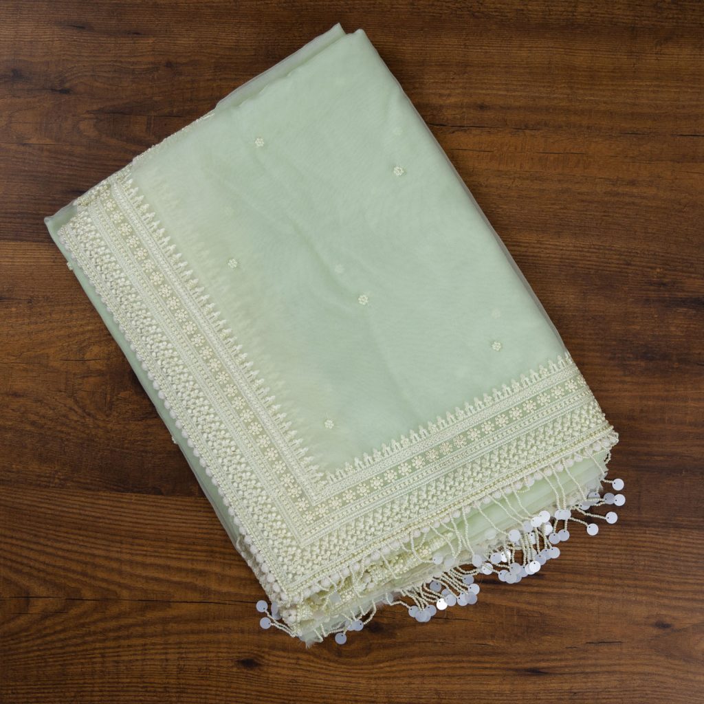 Silk Saree - Aqua Green